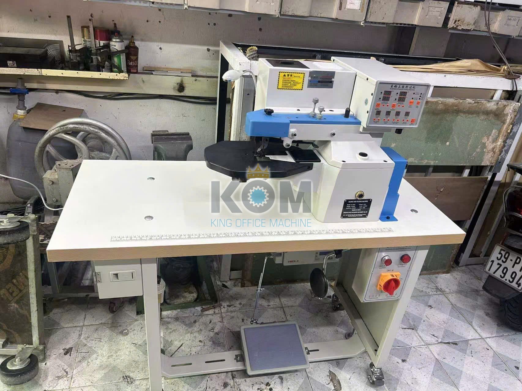Máy viền keo sổ bìa da LF-292A 10 May boi keo dan bia so da LF 292A