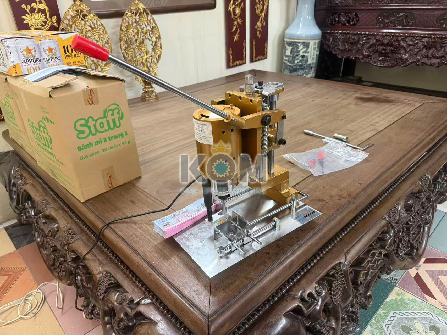 Máy khoan giấy DK-150A 4 May khoan lo giay tron DK 150 1