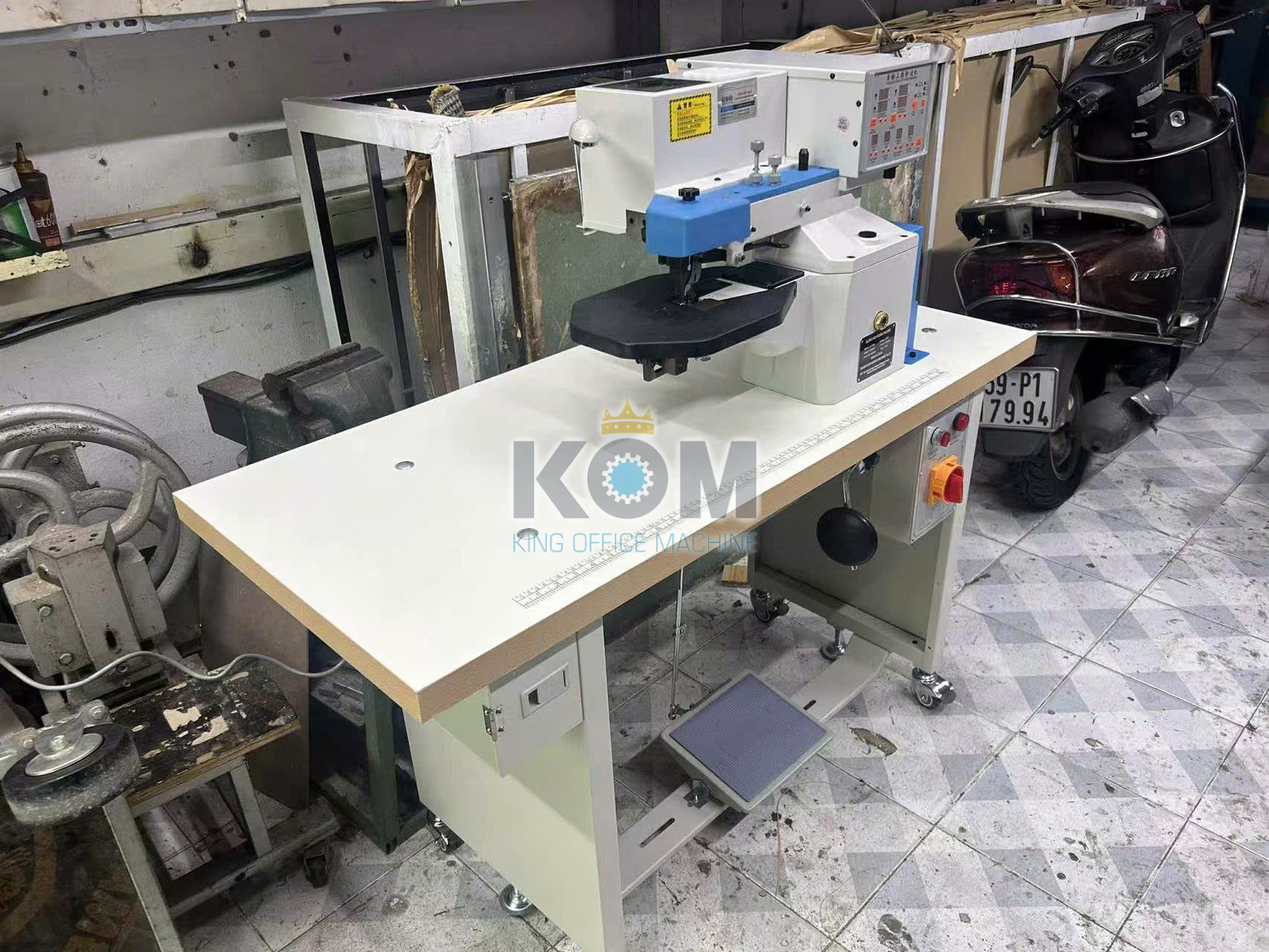 Máy viền keo sổ bìa da LF-292A 8 May vien keo dan bia so da gia tot