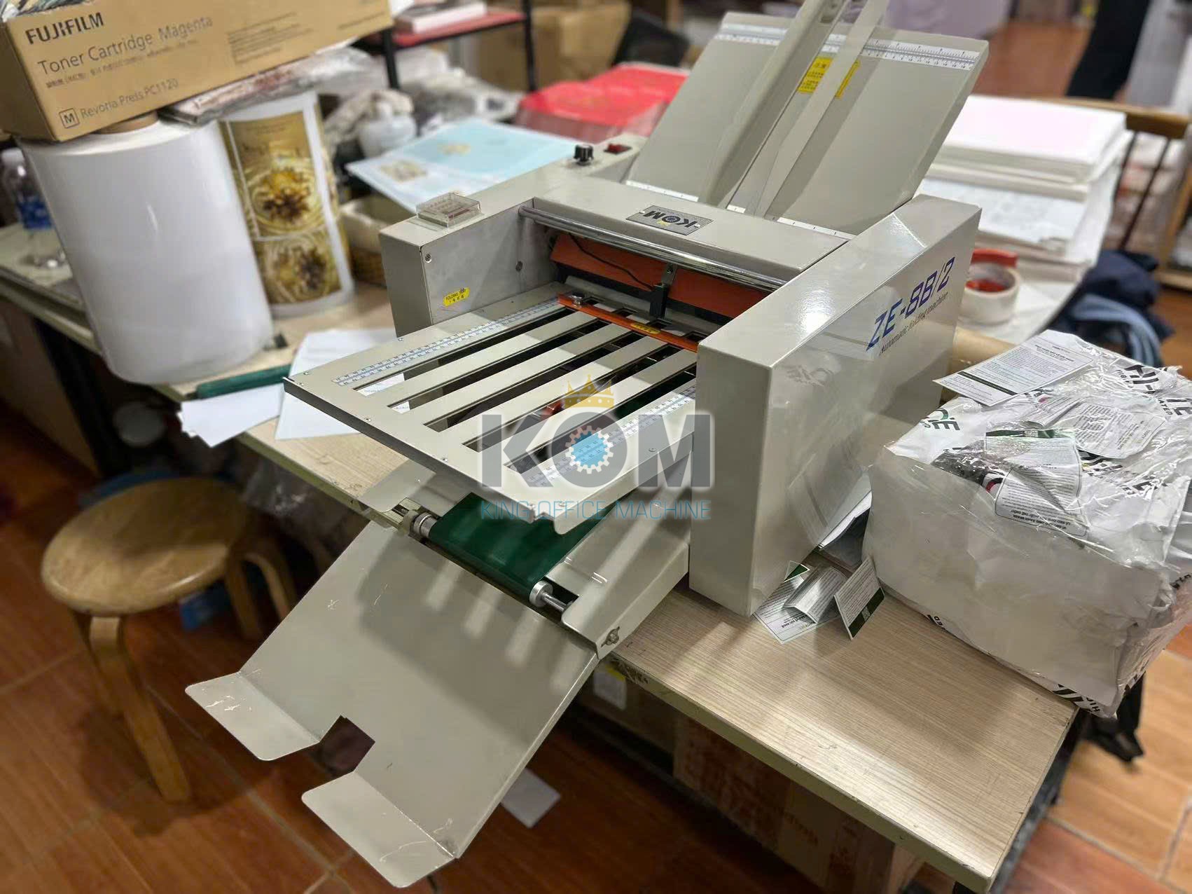 Máy gấp giấy mini 6 ban may gap giay 3 vach