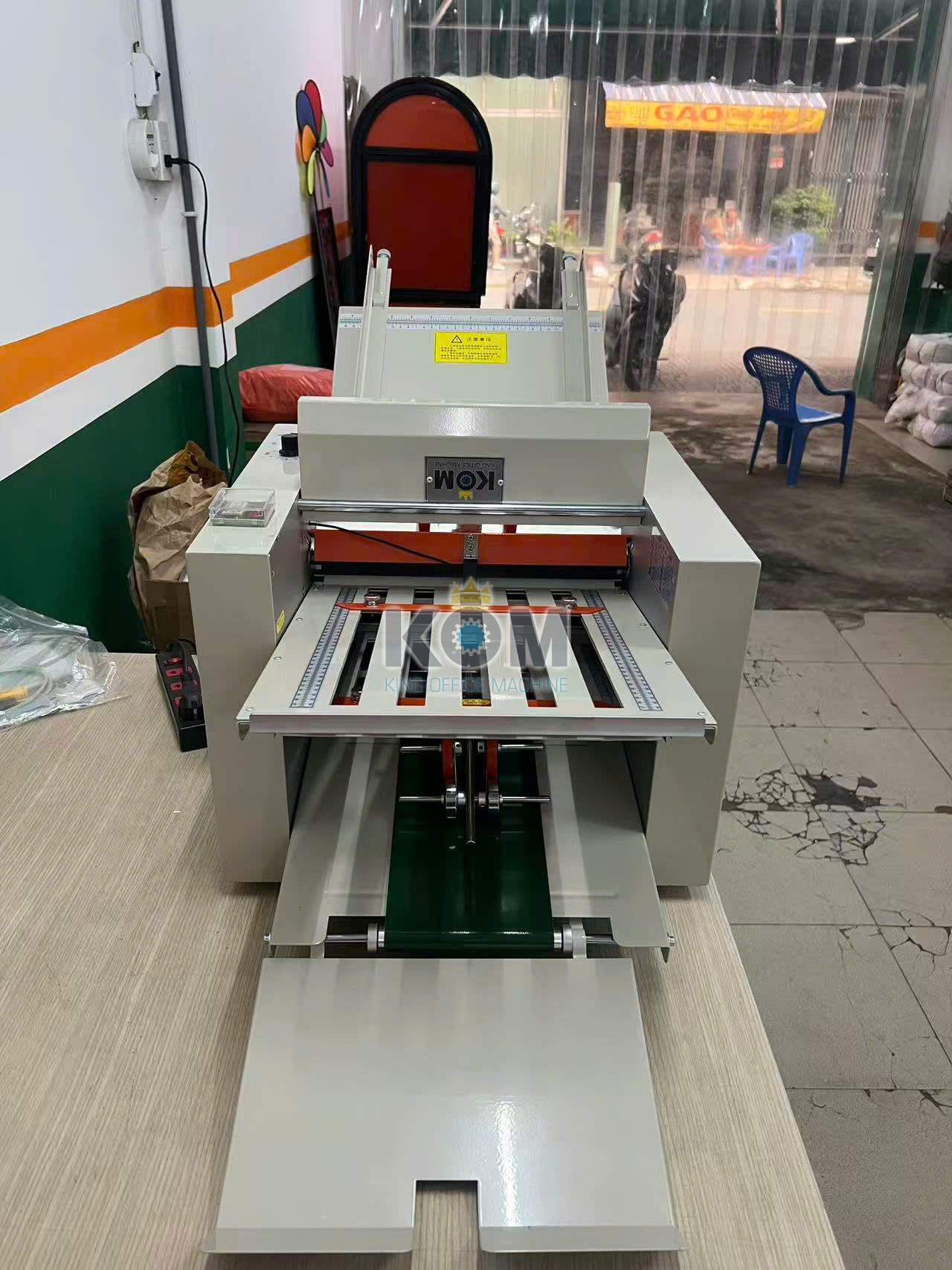 Máy gấp giấy mini 13 ban may gap giay mini 3 vach