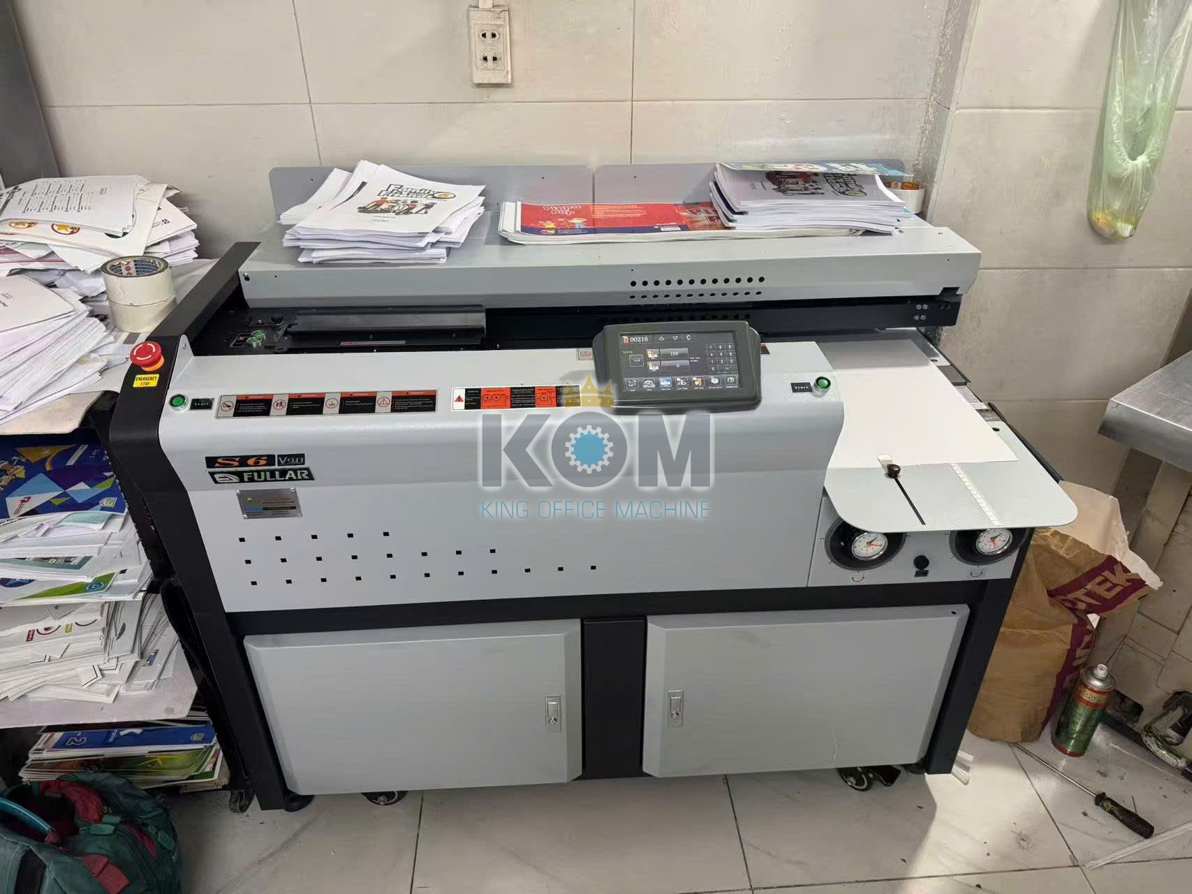 Máy đóng sách keo nhiệt S6 (khổ a4) 7 may vao keo nhiet bia sach S6