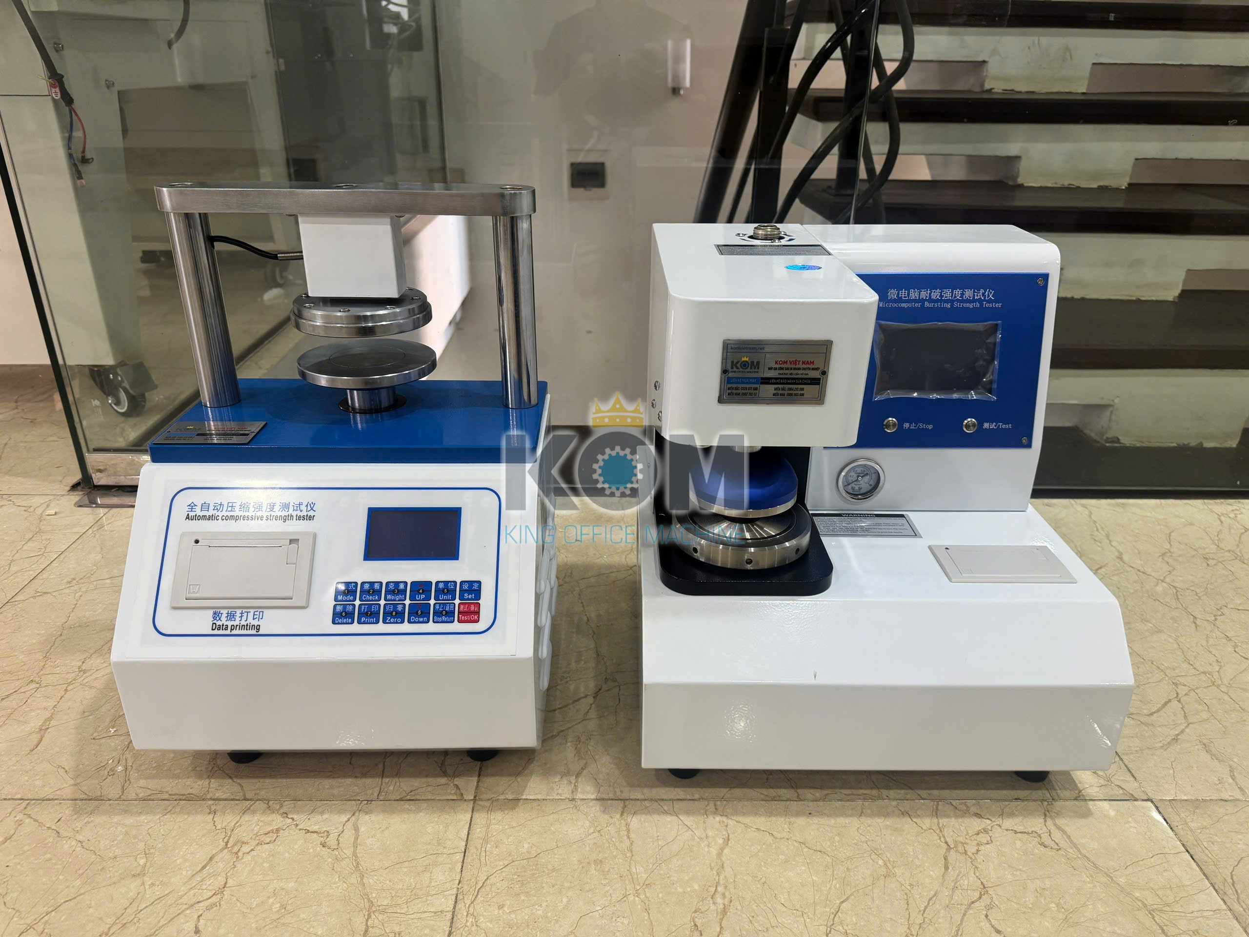 Máy đo độ nén cạnh carton (màn hình - phím bấm) 8 bo may test do buc carton