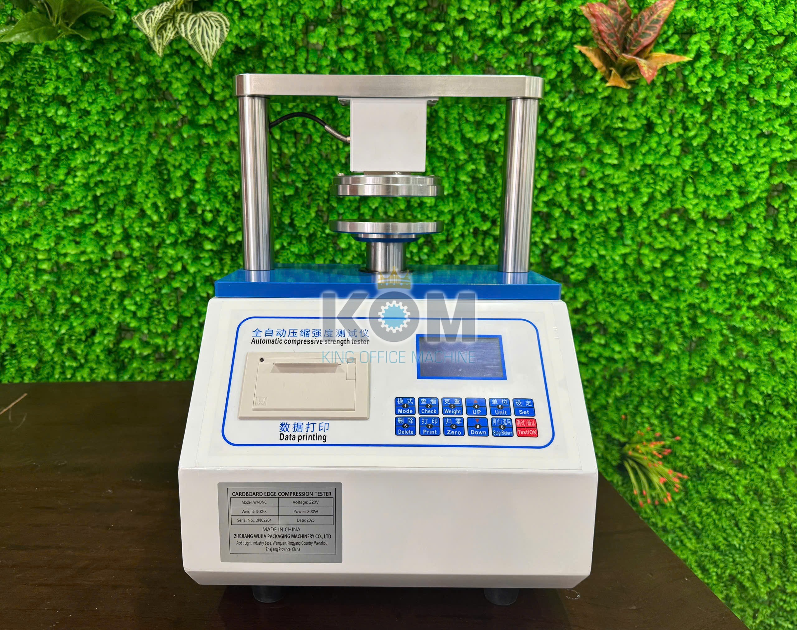 Máy đo độ nén cạnh carton (màn hình – phím bấm)