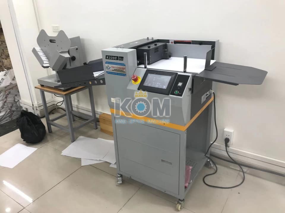 Máy cấn gân âm dương trên giấy tự động 7 kom giao máy cấn gân rãnh xé tự động K330C