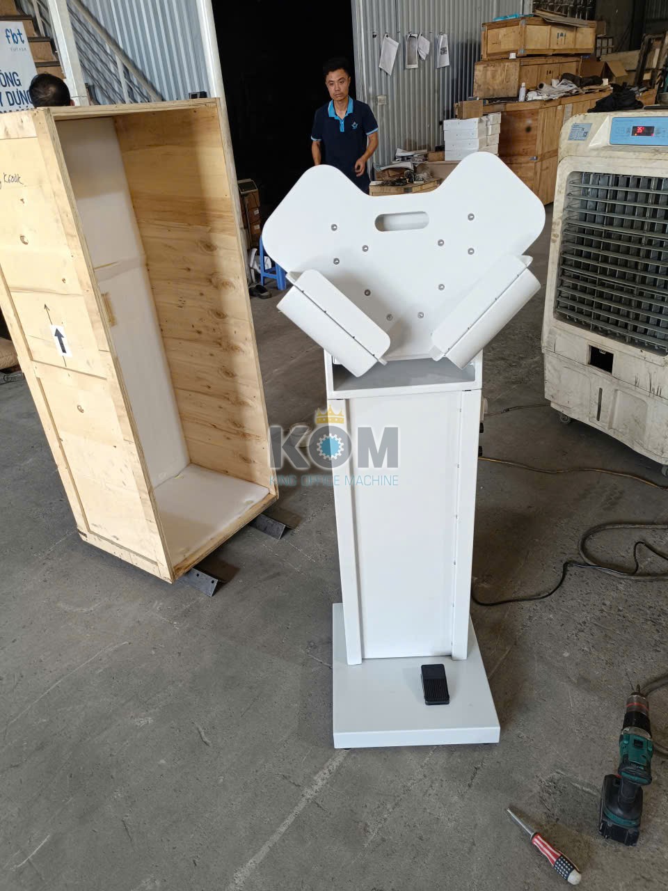 Máy vỗ giấy có thổi hơi