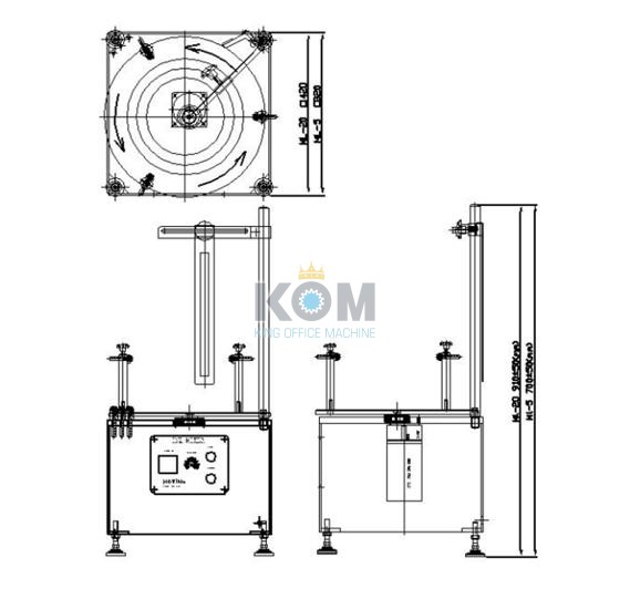 Sơ đồ máy khuấy mực in lưới M5