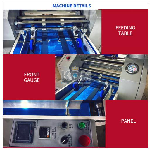 Máy cán màng bán tự động FL400 3 chi tiet may can mang ban tu dong KFL400 500