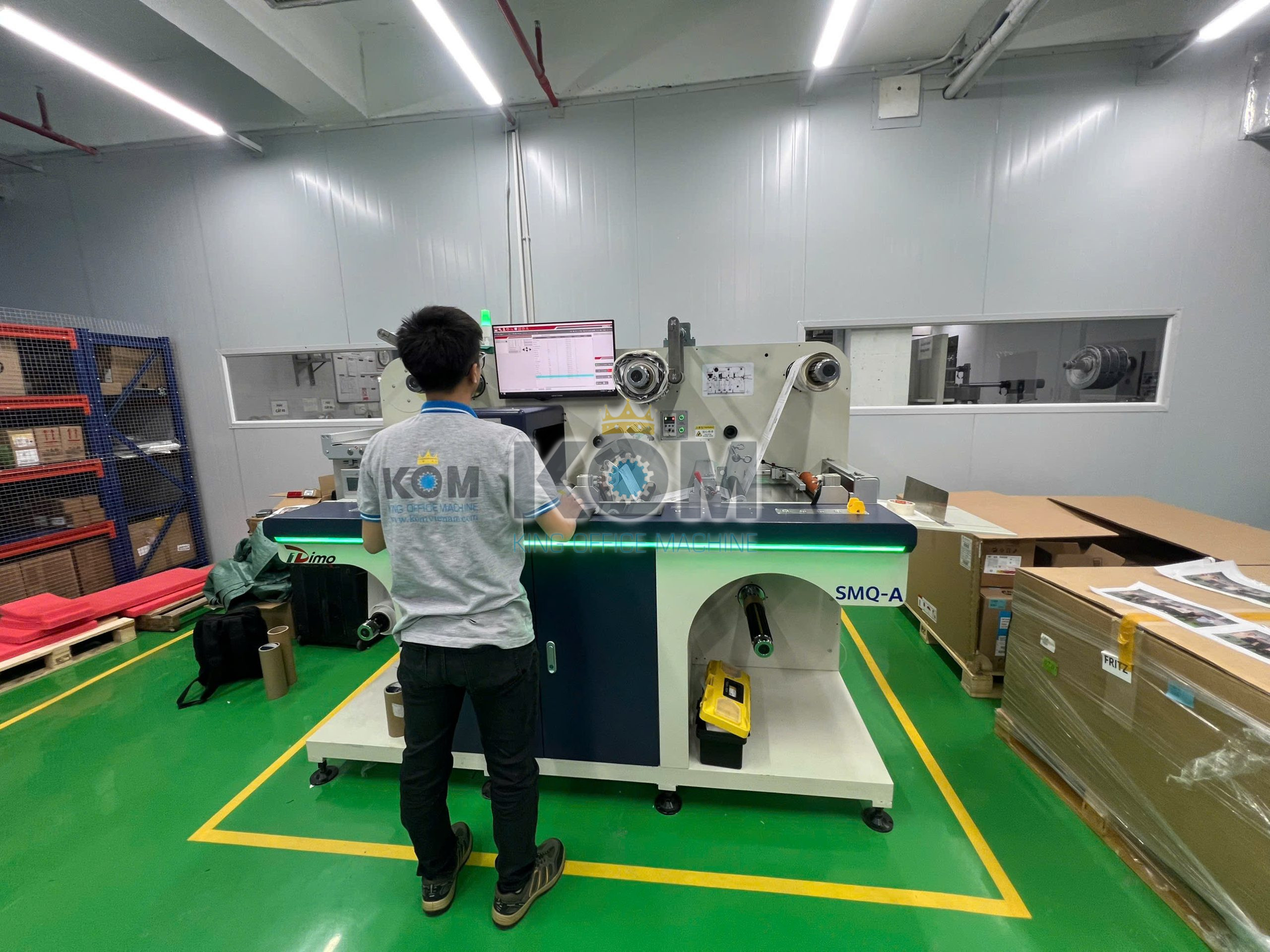 Máy bế tem nhãn kỹ thuật số 6 đầu 11 may be tem nhan cuon ky thuat so 6 servo scaled