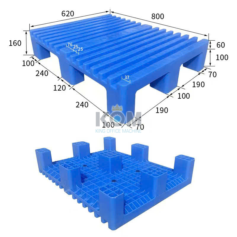 Pallet nhựa cho ngành in bao bì 5 ke pallet 800 x 620 x 160 HDPE T2 D1