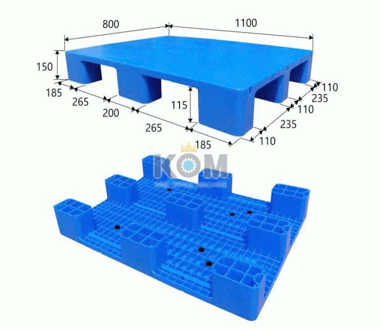 Pallet nhựa cho ngành in bao bì 2 pallet XF1108