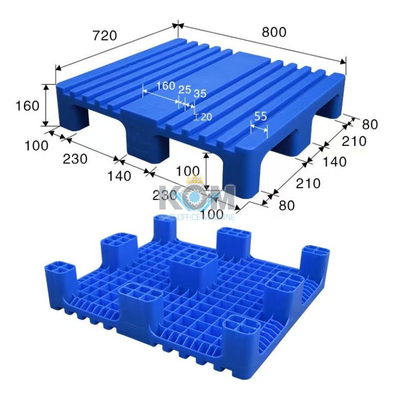 Pallet nhựa cho ngành in bao bì 3 pallet XF8072